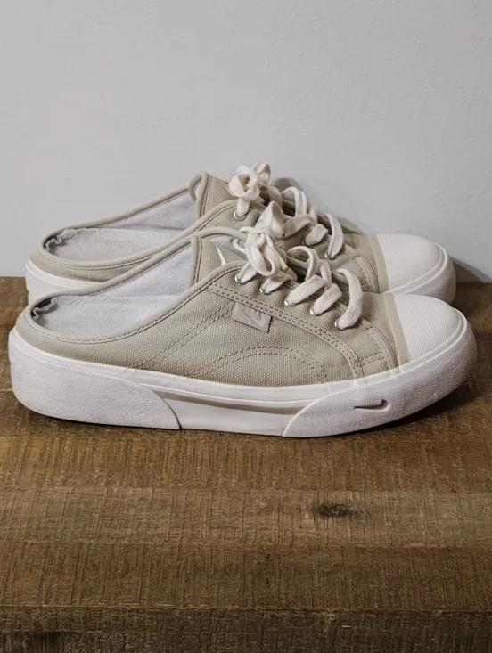 Nike Hermosa Y2K Slip-On Canvas Mules in Beige Women's Size 8.5 - Picture 5 of 9